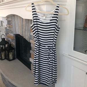 Loft Blue & White Striped Dress